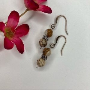 Picture Jasper Gemstone Earrings